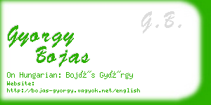 gyorgy bojas business card